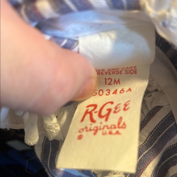 Striped Blue and White Kids Top - Picture 3 of 3